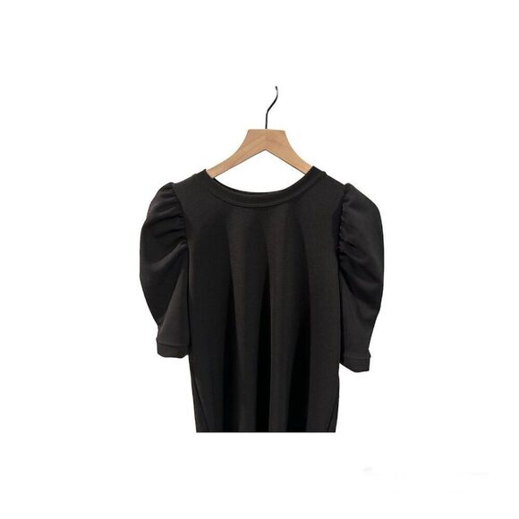 Zara Puffy Sleeve Black Size S Knee Length Dress - Picture 3 of 4